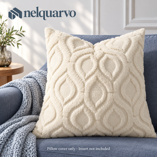 Nelquarvo® Textured Faux Fur Pillow Cover