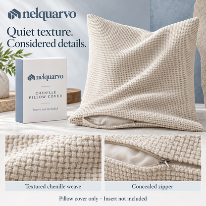 Nelquarvo® Textured Chenille Pillow Cover