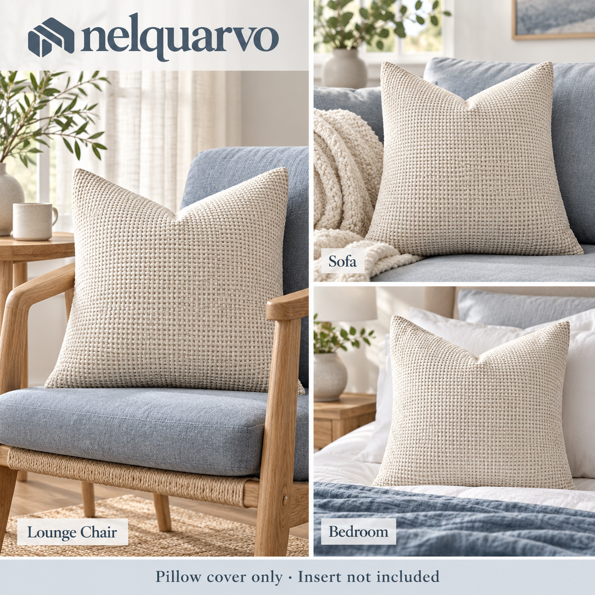 Nelquarvo® Textured Chenille Pillow Cover