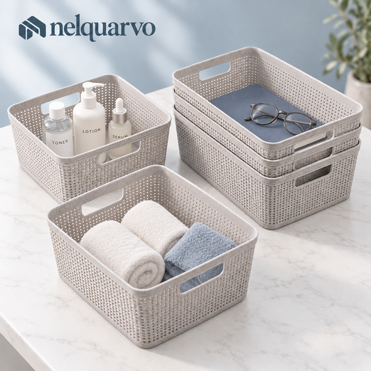 Nelquarvo® Woven-Look Storage Baskets, Set of 5