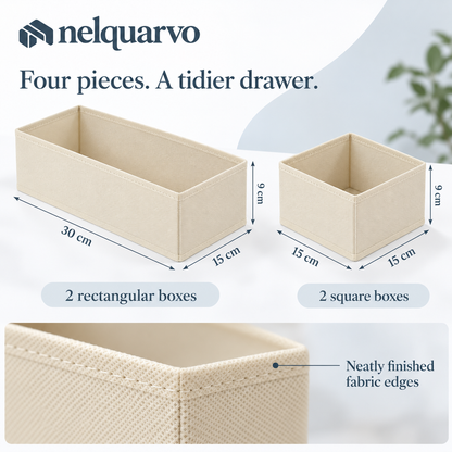 Nelquarvo® Foldable Fabric Drawer Organizers, Set of 4