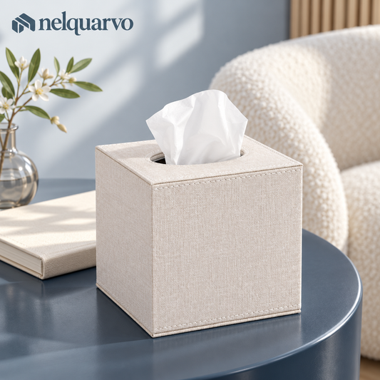 Nelquarvo® Linen Cube Tissue Box Cover