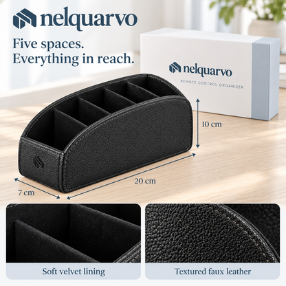 Nelquarvo® Faux Leather Remote Control Organizer