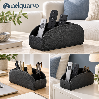 Nelquarvo® Faux Leather Remote Control Organizer